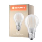 Ledvance Classic LED E27 Peer Filament Mat 4W 470lm - 840 Koel Wit | Vervangt 40W
