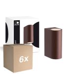 Voordeelpak 6x D'Lite Wandlamp Vossem Roestig Up & Down | Geschikt voor 2x GU10 