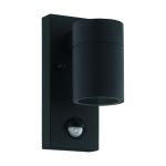 Eglo Wandlamp Riga 5 Staal Zwart 2W 250lm - 830 Warm Wit | IP44 - Bewegingssensor