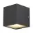 SLV Sitra Cube Wandlamp Aluminium Grijs | Buitenverlichting - IP44 - Geschikt voor 2x GX53 