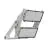 Ledvance LED Floodlight Max Radial 10 Aluminium Grijs 900W 154800lm 10D - 830 Warm Wit | IP66 - Symmetrisch