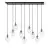 Emibig Hanglamp Astral Staal Zwart | Geschikt voor 9x E14 - Max 10W