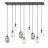 Emibig Plafondlamp Astral Staal Zwart | Geschikt voor 9x E14 - Max 10W