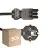 Voordeelpak 50x Noxion GST - Compatibel Voedingskabel Zwart - Vrouwlijk + Schuko Europlug - 2m - 3 pole 0.75mm2