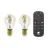Duopak Eglo LED E27 Peer Amber Filament 7W 806lm - 822-865 Afstembaar Wit | Vervangt 60W