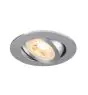 SLV New Tria 68 Spot Aluminium Grijs Rond | Zaagmaat 68mm - Geschikt voor 1x GU10 
