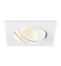 SLV New Tria Universeel 68 Spot Aluminium Wit Vierkant 8.6W 600lm 60D - 925-930-940 CCT | Zaagmaat 68mm - Beste Kleurweergave - Dimbaar 