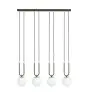 Emibig Hanglamp Glam Staal Zwart | Geschikt voor 4x E14 - Max 10W