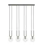 Emibig Hanglamp Glam Staal Zwart | Geschikt voor 4x E14 - Max 10W