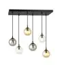 Emibig Hanglamp Cosmo Staal Zwart | Geschikt voor 6x E14 - Max 10W