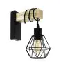 Eglo Wandlamp Townshend 5 Staal Hout Zwart | IP20 - Geschikt voor 1x E27 